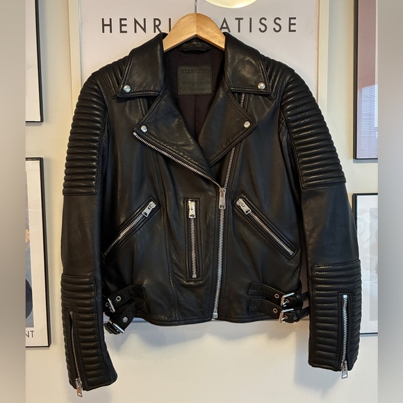 All Saints Jackets & Blazers - All Saints Black Leather Jacket